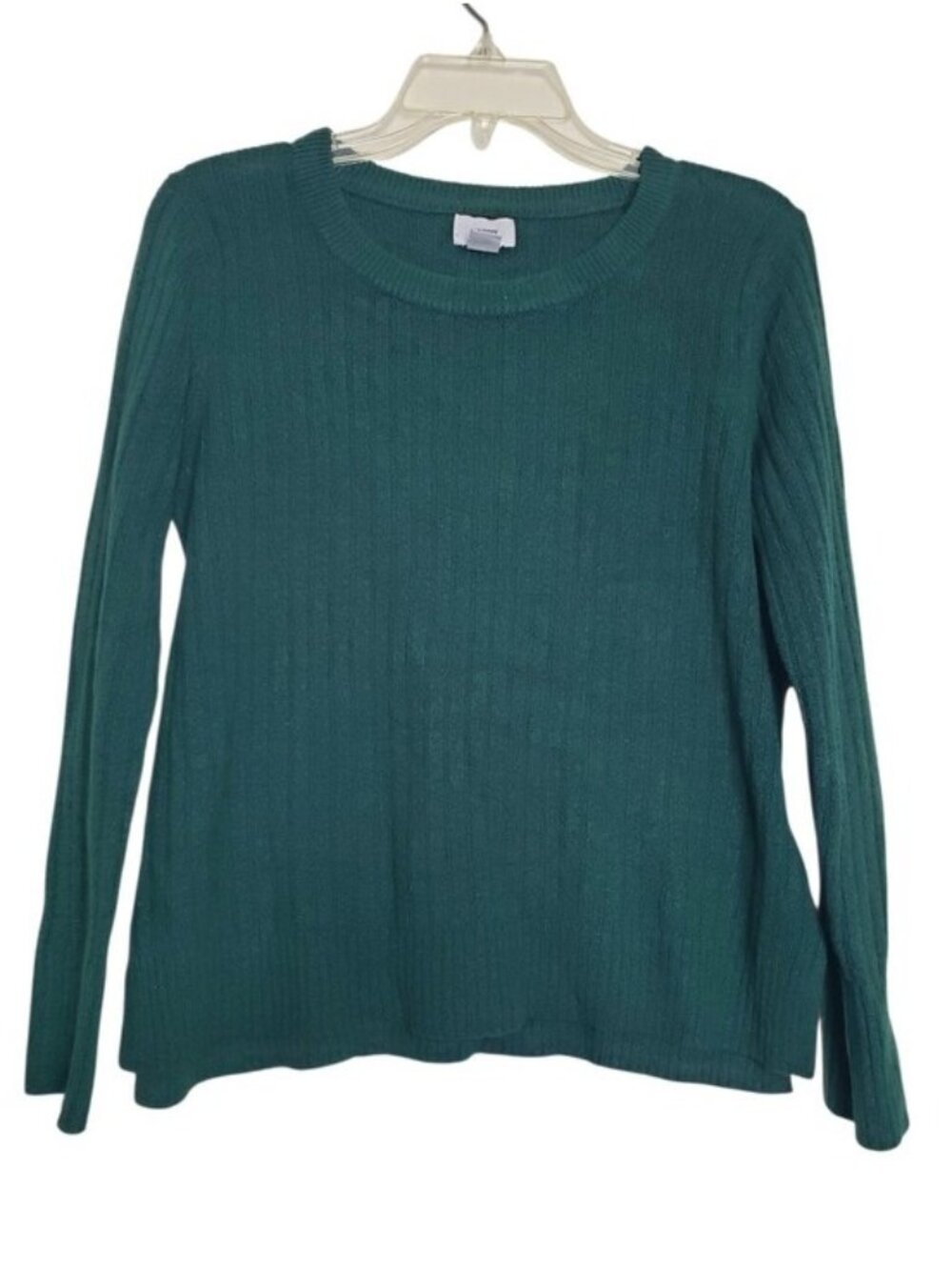 Old Navy Green Ribbed Knit Crew Neck Pullover Sweater Women's Size Medium